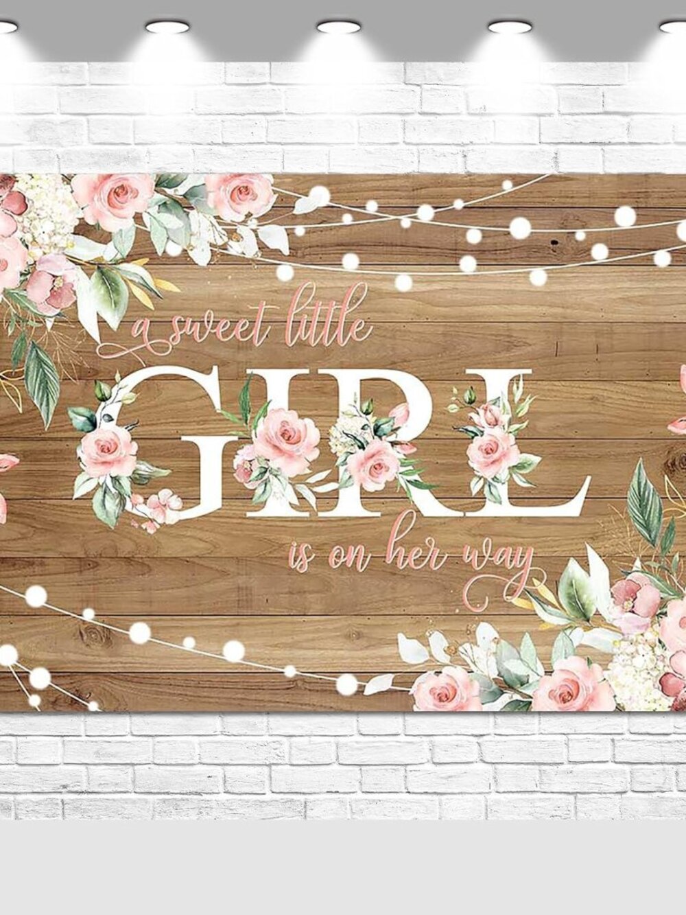 Girl Baby Shower Banner Baby Shower Decorations for Girl 6 x 3.6 ft
